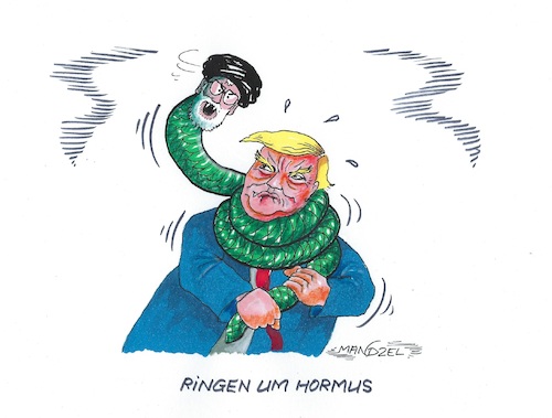 Cartoon: Horror (medium) by mandzel tagged hormus,mullahs,trump,öl,sperrung,verhandlungen,nahost,hormus,mullahs,trump,öl,sperrung,verhandlungen,nahost