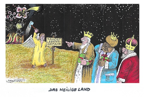 Cartoon: Im Heiligen Land (medium) by mandzel tagged nahost,die,heiligen,könige,krieg,zerstörung,völkermord,nahost,die,heiligen,könige,krieg,zerstörung,völkermord