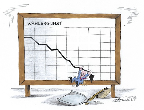 Cartoon: Immer neue Tiefenrekorde (medium) by mandzel tagged scholz,spd,regierungsfähigkeit,umfrageergebnisse,scholz,spd,regierungsfähigkeit,umfrageergebnisse