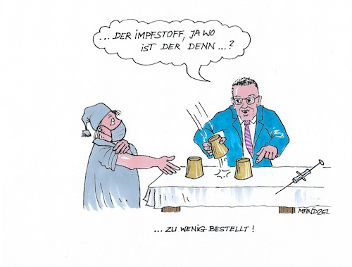 Cartoon: Impf-Glück (medium) by mandzel tagged impfungen,corona,spahn,deutschland,impfungen,corona,spahn,deutschland