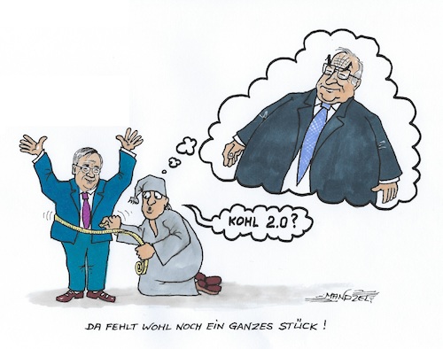 Cartoon: Ist Laschet Kohl 2.0 ? (medium) by mandzel tagged laschet,cdu,kanzlerkandidatur,söder,csu,wahlen,umfragen,beliebtheitswerte,merz,deutschland,karikatur,mandzel,laschet,cdu,kanzlerkandidatur,söder,csu,wahlen,umfragen,beliebtheitswerte,merz,deutschland,karikatur,mandzel