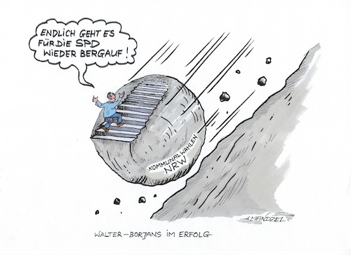 Cartoon: Kommunalwahlen in NRW (medium) by mandzel tagged borjans,spd,wahlen,nrw,borjans,spd,wahlen,nrw