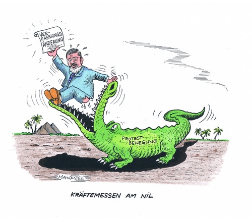 Cartoon: Kräftemessen am Nil (medium) by mandzel tagged mursi,ägypten,protestbewegung,verfassungsänderung,mursi,ägypten,protestbewegung,verfassungsänderung