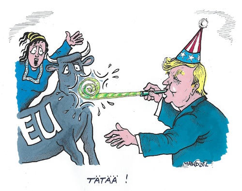 Cartoon: Lustiges Karnevalstreiben (medium) by mandzel tagged trump,europa,karneval,ukraine,verteidigung,trump,europa,karneval,ukraine,verteidigung