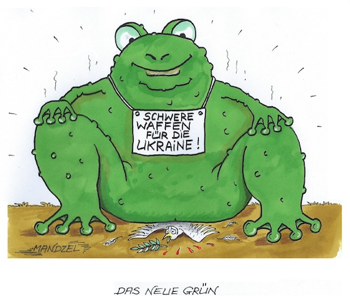 Cartoon: Mutation der Grünen (medium) by mandzel tagged die,grünen,ukraine,schwere,waffen,krieg,deutschland,putin,die,grünen,ukraine,schwere,waffen,krieg,deutschland,putin