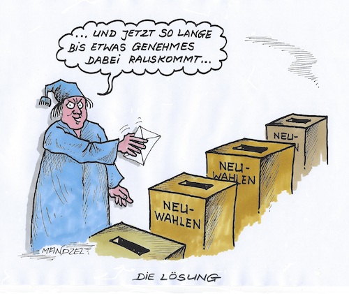 Cartoon: Nicht vorzeitig aufgeben (medium) by mandzel tagged deutschland,neuwahlen,michel,regierungsbildung,parteien,cdu,spd,csu,fdp,die,grünen,deutschland,neuwahlen,michel,regierungsbildung,parteien,cdu,spd,csu,fdp,die,grünen