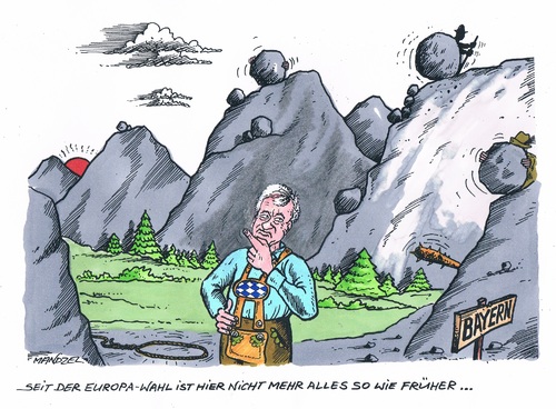 Cartoon: Seehofer in der Kritik (medium) by mandzel tagged seehofer,bayern,ungnade,wahlschlappe,seehofer,bayern,ungnade,wahlschlappe
