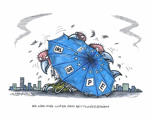 Cartoon: Spanien unter den Rettungsschirm (medium) by mandzel tagged spanien,rettungsschirm,eurokrise,spanien,rettungsschirm,eurokrise