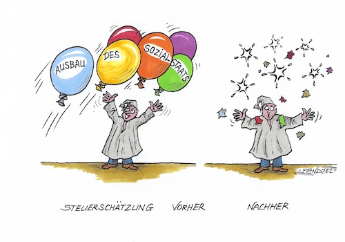 Cartoon: Steuerschätzung (medium) by mandzel tagged steuerschätzung,soziales,reformen,deutschland,einsparungen,steuerschätzung,soziales,reformen,deutschland,einsparungen