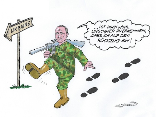 Cartoon: Taktisches Vorgehen (medium) by mandzel tagged russland,putin,nato,osterweiterung,ukraine,angst,krieg,europa,russland,putin,nato,osterweiterung,ukraine,angst,krieg,europa