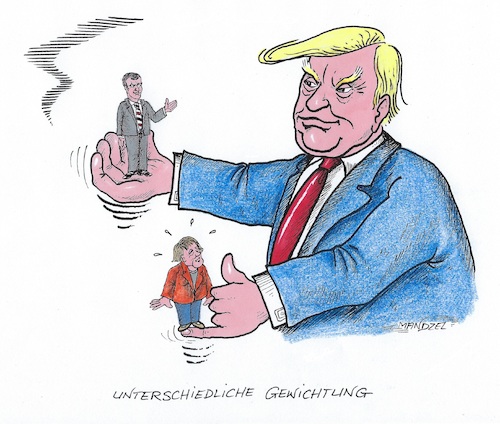 Cartoon: Trump und seine Besucher (medium) by mandzel tagged trump,macron,merkel,usa,frankreich,deutschland,besuch,trump,macron,merkel,usa,frankreich,deutschland,besuch