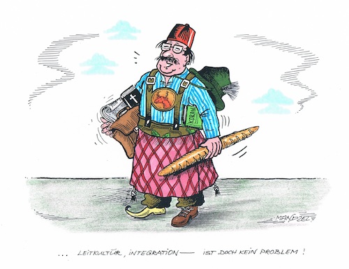 Cartoon: Überall passend (medium) by mandzel tagged integration,leitkultur,eingliederung,anpassung,asyl,mandzel,karikatur,füchtlinge,migranten,integration,leitkultur,eingliederung,anpassung,asyl,mandzel,karikatur,füchtlinge,migranten