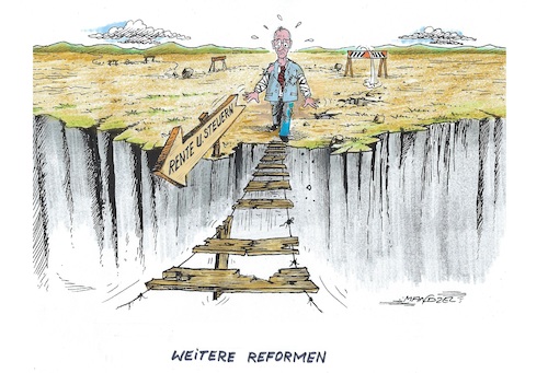Vorsichtige Schritte