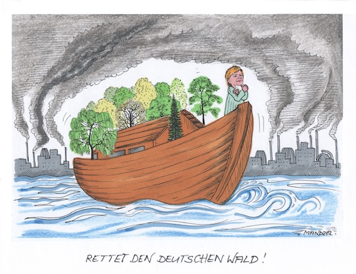 Cartoon: Waldsterben (medium) by mandzel tagged waldsterben,deutschland,rodungen,landwirtschaft,monokulturen,klima,waldsterben,deutschland,rodungen,landwirtschaft,monokulturen,klima