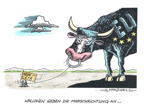 Cartoon: Wallonie führt die EU vor (medium) by mandzel tagged ceta,freihandelsabkommen,kanada,eu,hängepartie,schulz,ceta,freihandelsabkommen,kanada,eu,hängepartie,schulz