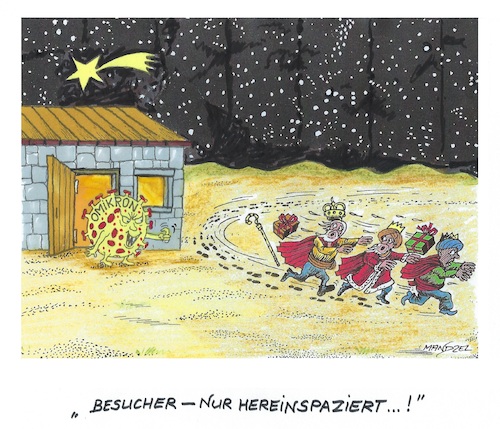 Cartoon: Weihnachtsbesuche (medium) by mandzel tagged corona,regeln,impfungen,verordnungen,pandemie,politik,mandzel,karikatur,könige,geschenke,impfstoffe,weihnachten,corona,regeln,impfungen,verordnungen,pandemie,politik,mandzel,karikatur,könige,geschenke,impfstoffe,weihnachten