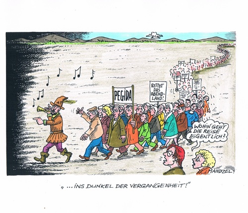 Cartoon: Wie einst der Rattenfänger (medium) by mandzel tagged pegida,demonstrationen,bachmann,rattenfänger,flüchtlinge,pegida,demonstrationen,bachmann,rattenfänger,flüchtlinge