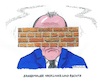 Cartoon: BLIND (small) by mandzel tagged deutschland,wahlen,merz,brandmauer,cdu,koalitionsverhinderungen
