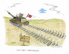 Cartoon: Deutsche Waffenlieferungen (small) by mandzel tagged waffenexporte,panzer,deutschland,türkei,erdogan,kurden,syrien,krieg