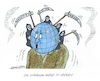 Cartoon: Die Welt im Albtraum (small) by mandzel tagged klimakatastrophe,kriege,pandemien,armut