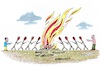 Cartoon: Feuerstelle Ukraine (small) by mandzel tagged ukraine,russland,bomben,selenski,usa,putin,kämpfe,feuer,blutvergießen