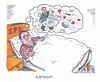 Cartoon: Gabriel sieht schwarz (small) by mandzel tagged spd,gabriel,basis,koalitionsvertrag,bett