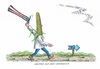 Cartoon: Genmais auf dem Weg zu uns (small) by mandzel tagged genmais,eu,amerika,vormarsch