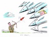 Cartoon: Kims Provokation (small) by mandzel tagged kim,nordkorea,usa,atombomben,provokationen,mandzel,karikatur,sanktionen,manöver,isolation,aufrüstung,trump,kriegsdrohung