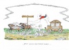 Cartoon: Locker vom Hocker (small) by mandzel tagged corona,pandemie,panik,chaos,hysterie,kontaktsperre,öffnung,deutschland,lockerungen,ministerpräsidenten,länder