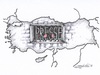 Cartoon: Meinungsfreiheit hinter Gittern (small) by mandzel tagged türkei,pressefreiheit,menschenrechte,journalisten,gefängnis,erdogan,kritik