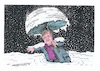 Cartoon: Merkel im Unwetter (small) by mandzel tagged merkel,deutschland,winter,terrorbedrohung,flüchtlingsstreit,populismus,unwetter