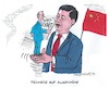 Cartoon: Merz in China (small) by mandzel tagged deutschland,china,merz,xi,wirtschaft,menschenrechte