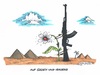 Cartoon: Nicht die Hoffnung aufgeben (small) by mandzel tagged ägypten,demokratie,militär,maschinengewehr