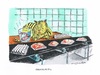 Cartoon: Schläfrige Überwachung (small) by mandzel tagged lebensmittelüberwachung,fleisch,eier,zahnloser,tiger