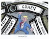 Cartoon: Trump in der Enge (small) by mandzel tagged trump,bestechungsgelder,prostituierte,gerichtsverfahren,wahlhelfer,manafort,cohen,usa
