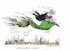 Cartoon: Unruhen im Iran (small) by mandzel tagged trump,ruhani,iran,usa,machtringen,demonstrationen,flugzeugabschuss,lügen