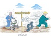 Cartoon: Wahlkampfrennen (small) by mandzel tagged trump,biden,usa