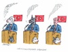 Cartoon: Wandlungsfähige Türkei (small) by mandzel tagged türkei,erdogan,unberechenbarkeit,doppelspiele,terror,krieg