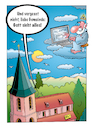 Cartoon: Gott sieht alles! (small) by stefanbayer tagged wolken,gott,gemeinde,palantir,ausspähen,bigdata,ki,ai,künstlicheintelligenz,kirche,himmel,bay,stefanbayer