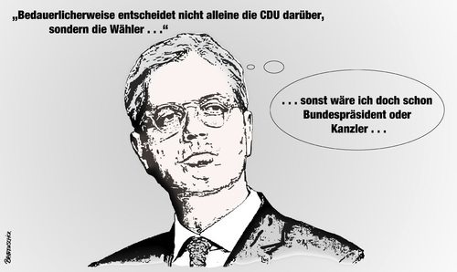 Cartoon: Ein neuer Kandidat? (medium) by bratenschick tagged nobert,röttgen,nrw