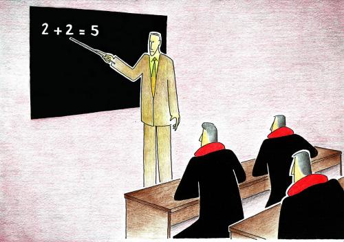 Cartoon: education (medium) by cemkoc tagged education,cartoons,law,karikatürleri,hukuk