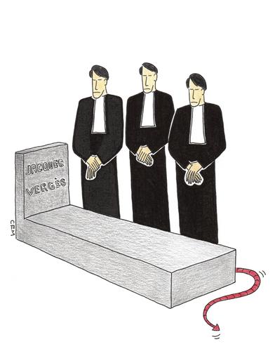 Cartoon: Pour Jacques Verges (medium) by cemkoc tagged jacques,verges,avocat,du,diable