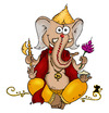Cartoon: Lord Ganesha (small) by Grayman tagged lord ganesha om yoga gott indien glück symbol tanja graumann omtogo lachen