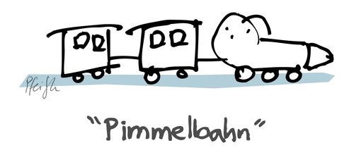 Cartoon: Pimmelbahn (medium) by Andreas Pfeifle tagged pimmel,bahn,pimmelbahn