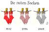 Cartoon: Die roten Socken (small) by Andreas Pfeifle tagged rote,socken,spd,1972,1994,2009,wahl