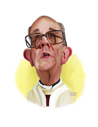 Cartoon: Pope Francis (medium) by rocksaw tagged caricature,study,pope,francis