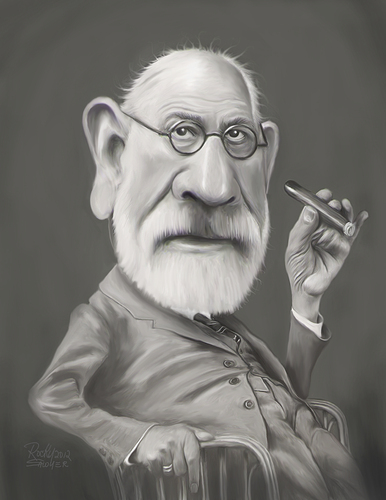 Cartoon: Sigmund Freud (medium) by rocksaw tagged sigmund,freud