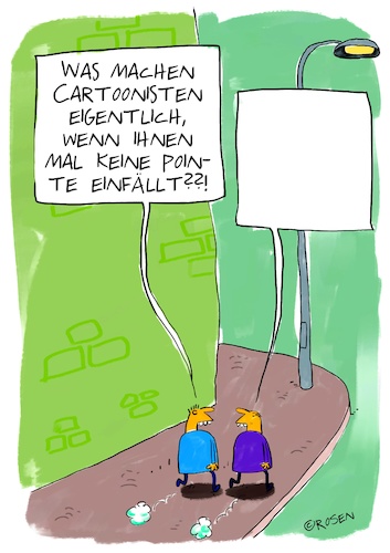 Cartoon: Cartoonisten (medium) by Holga Rosen tagged pointe,ideen,ideenlosigkeit,cartoonist,einfall,pointe,ideen,ideenlosigkeit,cartoonist,einfall