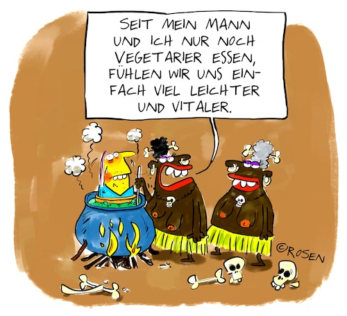 Cartoon: Vegetarier (medium) by Holga Rosen tagged kannibalen,vegetarier,kannibalen,vegetarier,kochtopf,kessel,leichter,vital