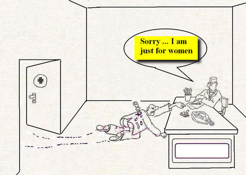 Cartoon: Gynecologist (medium) by Kostadin tagged naskov,kostadin